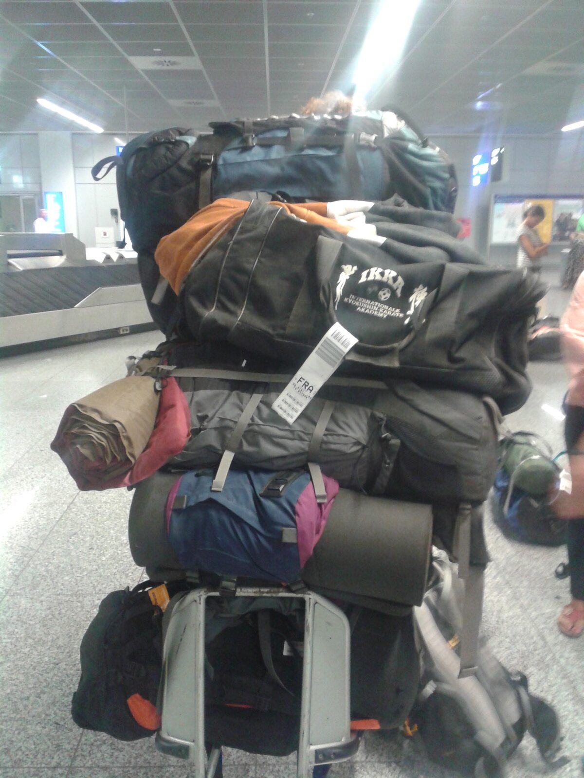 Rückflug nach Frankfurt nach der Rallye